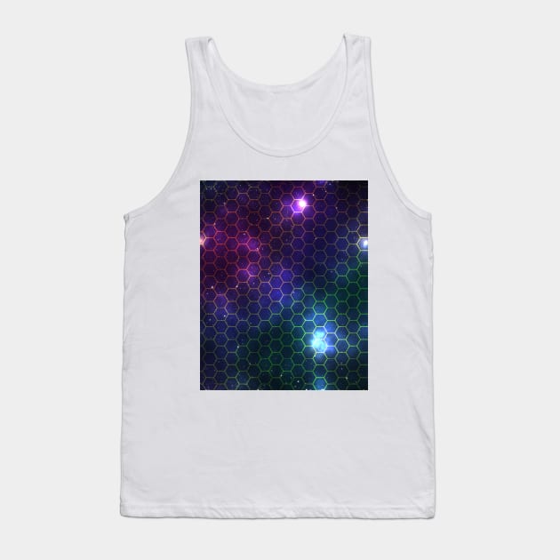 Geometric pattern space background Tank Top by fakemirror